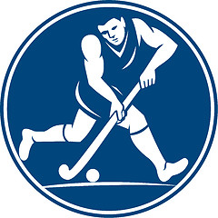 Image showing Field Hockey Player Running With Stick Icon