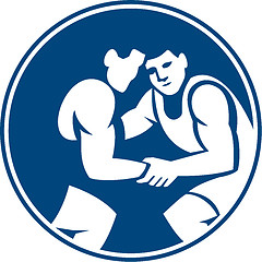 Image showing Wrestlers Wrestling Circle Icon