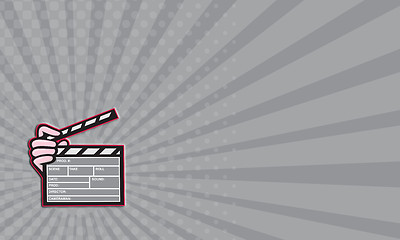 Image showing Business card Movie Clapboard Hand Cartoon