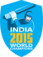 Image showing India Cricket 2015 World Champions Shield