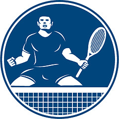 Image showing Tennis Player Racquet Fist Pump Icon