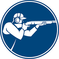 Image showing Trap Shooting Shotgun Circle Icon