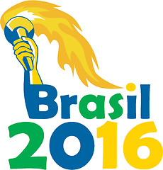 Image showing Brasil 2016 Summer Games Athlete Hand Torch
