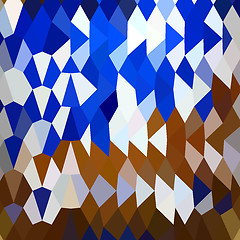 Image showing Navy Blue Abstract Low Polygon Background