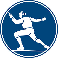 Image showing Fencing Side Circle Icon