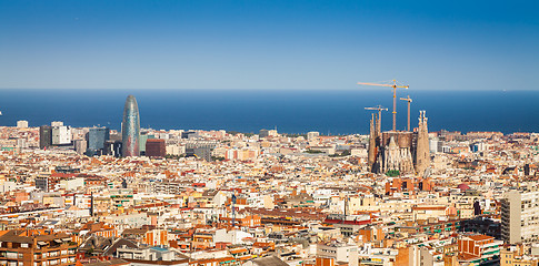 Image showing Barcelona panorama