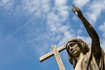 Image showing Old cemetery statue