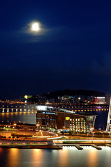 Image showing Night scene of  Entertainment Center, Macau