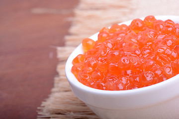 Image showing red caviar close up