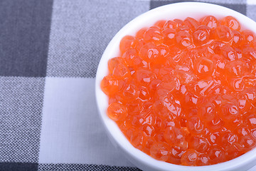 Image showing red caviar close up