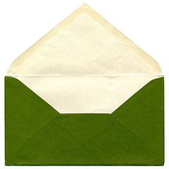 Image showing Green envelope isolated