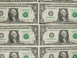 Image showing Dollar notes 1 Dollar