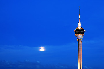 Image showing Top of tower over sky