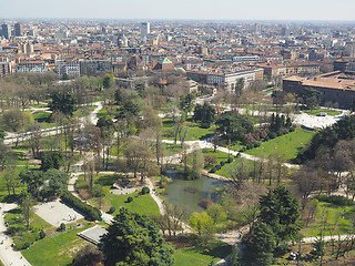 Image showing Milan aerial view