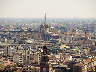 Image showing Milan aerial view