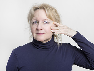 Image showing facelift older woman