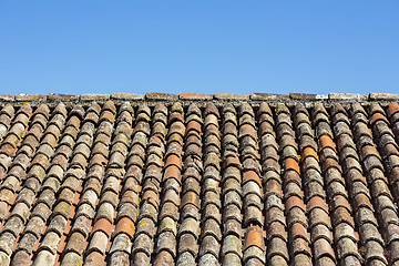 Image showing Old roof tiles