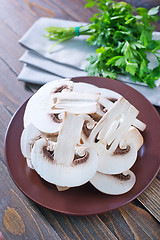 Image showing raw mushroom