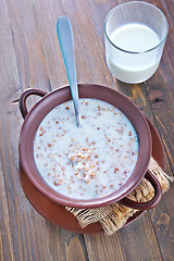 Image showing buckwheat with milk