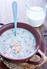 Image showing buckwheat with milk