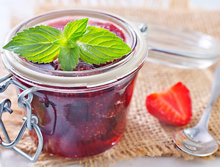Image showing strawberry jam