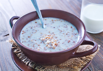 Image showing buckwheat with milk