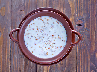 Image showing buckwheat with milk