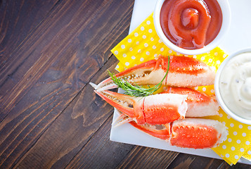 Image showing crab claws