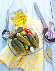 Image showing pickled cucumbers