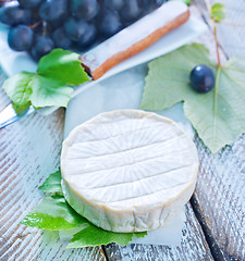 Image showing cheese and grape