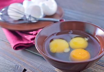 Image showing raw eggs