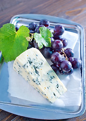 Image showing cheese and grape