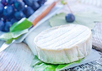 Image showing cheese and grape