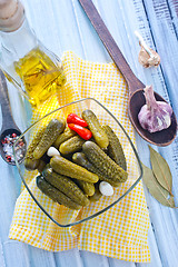 Image showing pickled cucumbers