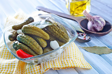 Image showing pickled cucumbers