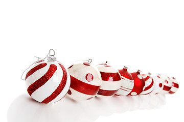 Image showing Nine Christmas Baubles