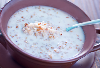 Image showing buckwheat with milk