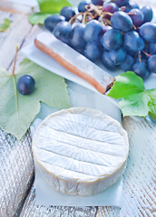 Image showing cheese and grape