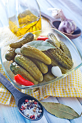 Image showing pickled cucumbers
