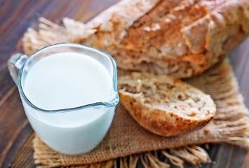 Image showing bread with milk