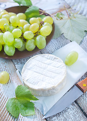 Image showing cheese and grape