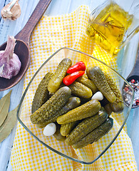 Image showing pickled cucumbers