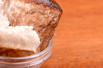 Image showing close up, a slice of traditional bread