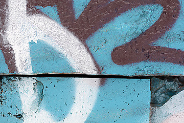Image showing classic grunge texture of aging painted wall