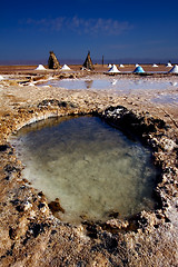 Image showing salt lake desert in tunisia