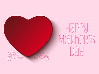 Image showing Happy Mother Day Heart Background