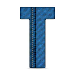 Image showing Alphabet Blue Jeans Letter