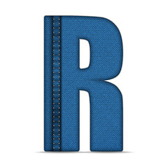 Image showing Alphabet Blue Jeans Letter