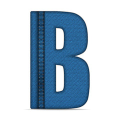 Image showing Alphabet Blue Jeans Letter