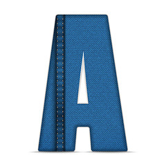 Image showing Alphabet Blue Jeans Letter